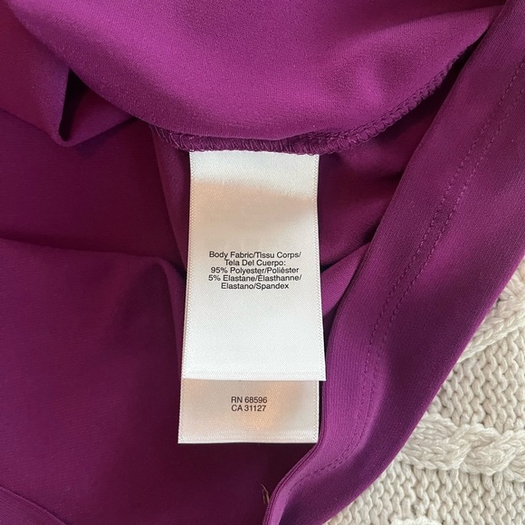 DKNY Elegant Violet Drape Neck Blouse women’s size medium - Picture 10 of 13